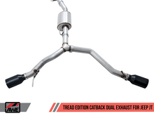 Load image into Gallery viewer, AWE Tuning 20-21 Jeep Gladiator JT 3.6L Tread Edition Cat-Back Dual Exhaust - Diamond Black Tip
