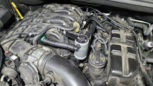 Load image into Gallery viewer, J&amp;L 16-23 Dodge Durango / Jeep Grand Cherokee 3.6L Oil Separator 3.0 Passenger Side - Clear Anod

