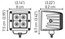 Load image into Gallery viewer, Hella HVF Cube 4 LED Off Road Kit - 3.1in 12W Flood Beam

