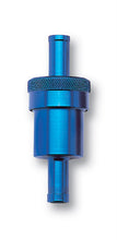 Load image into Gallery viewer, Russell Performance Blue Street Fuel Filter (3in Length 1-1/8in diameter 3/8in inlet/outlet)
