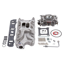 Load image into Gallery viewer, Edelbrock Manifold And Carb Kit Performer RPM Small Block Ford 289-302 Natural Finish
