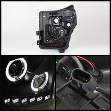 Load image into Gallery viewer, Spyder Ford Super Duty 11-15 Projector Headlights LEDHalo DRL Blk High H1 Low 9006 PRO-YD-FS11-HL-BK
