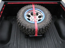 Load image into Gallery viewer, N-Fab Bed Mounted Tire Carrier Universal - Gloss Black - Red Strap
