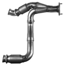 Load image into Gallery viewer, Kooks 07-08 GM 1500 3in x OEM Out GREEN Cat SS Y Pipe Kooks HDR Req

