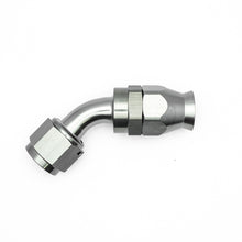Load image into Gallery viewer, DeatschWerks 10AN Female Swivel 45-Degree Hose End PTFE (Incl Olive Insert) - Anodized Matte Black
