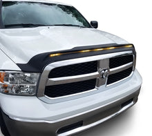 Load image into Gallery viewer, AVS 2009-2018 Dodge Ram 1500 (Excl Sport / Rebel) Aeroskin Low Profile Hood Shield w/ Lights - Black
