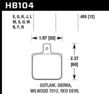 Load image into Gallery viewer, Hawk Wilwood DL Single Outlaw w/0.156in Center Hole DTC-30 Race Pads
