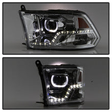 Load image into Gallery viewer, xTune Dodge Ram 2009-2014 Halo LED Projector Headlights - Chrome PRO-JH-DR09-CFB-C
