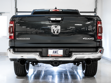 Load image into Gallery viewer, AWE Tuning 19-21 RAM 1500 5.7L (w/Cutouts) 0FG Dual Rear Exit Cat-Back Exhaust - Diamond Black Tips

