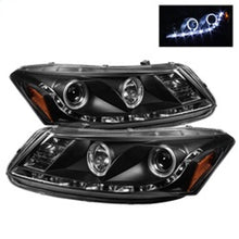 Load image into Gallery viewer, Spyder Honda Accord 08-12 4Dr Projector Headlights- LED Halo DRL Blk PRO-YD-HA08-4D-HL-BK
