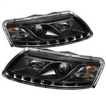 Load image into Gallery viewer, Spyder Audi A6 05-07 Projector Headlights Halogen Model Only - DRL Black PRO-YD-ADA605-DRL-BK
