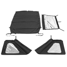Load image into Gallery viewer, Rugged Ridge 2018+ Jeep Wrangler JLU 4 Dr Black Diamond Stitch Cloth Voyager Top (Tinted)
