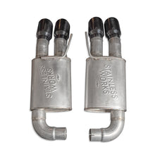Load image into Gallery viewer, Stainless Works 18-21 Mustang GT Axleback Redline Exhaust - Black Tips
