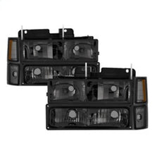 Load image into Gallery viewer, Xtune Chevy Suburban 94-98 Headlights w/ Corner &amp; Parking Lights 8pcs Smoked HD-JH-CCK88-AM-SM-SET
