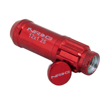 Load image into Gallery viewer, NRG 700 Series M12 X 1.25 Steel Lug Nut w/Dust Cap Cover Set 21 Pc w/Locks &amp; Lock Socket - Red
