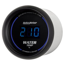 Load image into Gallery viewer, Autometer Cobalt Digital 52.4mm Black 0-300 deg F Water Temperature Gauge
