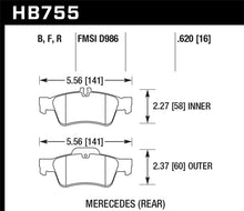 Load image into Gallery viewer, Hawk 03-06 Mercedes Benz SL500 HPS 5.0 Rear Brake Pads
