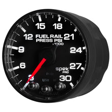 Load image into Gallery viewer, Autometer Spek-Pro Gauge Rail Press 2 1/16in 30Kpsi Stepper Motor W/Peak &amp; Warn Blk/Blk
