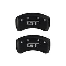 Load image into Gallery viewer, MGP 4 Caliper Covers Engraved Front Mustang Engraved Rear S197/GT Red finish silver ch
