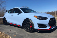 Load image into Gallery viewer, Rally Armor 19-22 Hyundai Veloster N Black UR Mud Flap w/ White Logo
