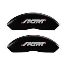 Load image into Gallery viewer, MGP 4 Caliper Covers Engraved Front &amp; Rear No bolts/Sport Black finish silver ch
