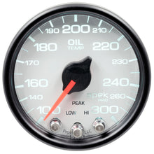Load image into Gallery viewer, Autometer Spek-Pro Gauge Oil Temp 2 1/16in 300f Stepper Motor W/Peak &amp; Warn Wht/Blk
