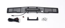 Load image into Gallery viewer, Putco 15-17 Ford F-150 Bumper Grille Insert- SS Blk Bar Design w/Heater Plug &amp; 10in Luminix Lightbar
