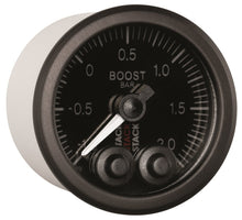 Load image into Gallery viewer, Autometer Stack 52mm -1 to +2 Bar (Incl T-Fitting) Pro-Control Boost Pressure Gauge - Black
