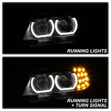 Load image into Gallery viewer, Spyder 09-12 BMW E90 3-Series 4DR Projector Headlights Halogen - LED - Black - PRO-YD-BMWE9009-BK
