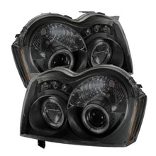 Load image into Gallery viewer, Spyder Jeep Grand Cherokee 05-07 Projector Headlights LED Halo LED Blk Smke PRO-YD-JGC05-HL-BSM
