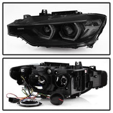 Load image into Gallery viewer, Spyder 12-14 BMW F30 3 Series 4DR Projector Headlights - LED DRL - Blk Smoke PRO-YD-BMWF3012-DRL-BSM
