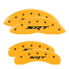 Load image into Gallery viewer, MGP 4 Caliper Covers Engraved Front &amp; Rear MGP Yellow finish black ch
