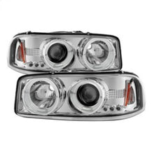 Load image into Gallery viewer, Spyder GMC Sierra 1500/2500/3500 99-06 Projector Headlights LED Halo LED Chrome PRO-YD-CDE00-HL-C
