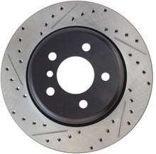 Load image into Gallery viewer, StopTech 2011-2013 BMW 535i / 2012-2016 BMW 640i Slotted &amp; Drilled Rear Right Brake Rotor
