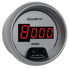 Load image into Gallery viewer, AutoMeter Gauge Tach 3-3/8in. 10K RPM In-Dash Digital Silver Dial W/ Red Led
