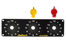 Load image into Gallery viewer, Haltech Triple Switch Panel Kit w/Yellow &amp; Red Knobs
