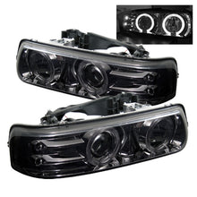 Load image into Gallery viewer, Spyder Chevy Silverado 1500/2500 99-02 Projector Headlights LED Halo LED Smoke PRO-YD-CS99-HL-SMC

