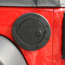 Load image into Gallery viewer, Rugged Ridge Locking Gas Cap Door Black Alum 07-18 Jeep Wrangler JK
