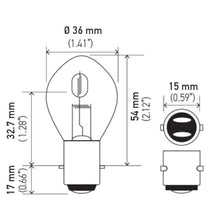 Load image into Gallery viewer, Hella Bulb 6245 12V 45/40W Ba20D B11 S2
