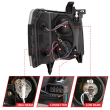 Load image into Gallery viewer, ANZO 07-13 Chevrolet Silverado 1500/2500/3500 Proj Headlights w/ Plank Style Switchback Chrome w/Amb
