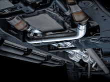 Load image into Gallery viewer, AWE Tuning 4th Gen GM 1500 6.2L 0FG Catback Split Rear Exit (w/ Bumper Cutouts) - Quad Chrome Tips
