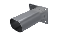 Load image into Gallery viewer, QTP 3in Weld-On QTEC Low Profile Conncetion Oval Tube Kit
