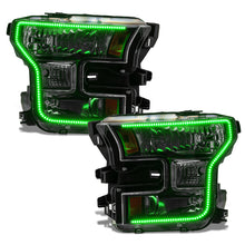 Load image into Gallery viewer, Oracle 15-17 Ford F-150 Dynamic RGB+A Pre-Assembled Headlights Halogen - Black Edition - ColorSHIFT
