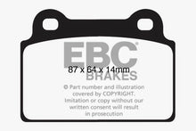 Load image into Gallery viewer, EBC 08-16 Mitsubishi Lancer Evo 10 2.0 Turbo (1 piece rotor) Redstuff Rear Brake Pads
