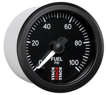 Load image into Gallery viewer, Autometer Stack 52mm 0-100 PSI 1/8in NPTF Male Pro Stepper Motor Fuel Pressure Gauge - Black
