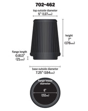 Load image into Gallery viewer, Airaid Universal Air Filter - Cone 6 x 7-1/4 x 5 x 7
