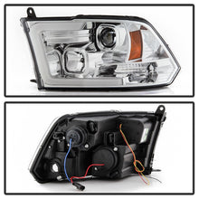 Load image into Gallery viewer, Spyder 09-16 Dodge Ram 1500 Ver 2 Proj Headlight - Light Bar Turn Signal - Chro - PRO-YD-DR09V2-SB-C
