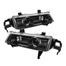 Load image into Gallery viewer, Spyder Honda Prelude 92-96 Projector Headlights LED Halo Black High H1 Low H1 PRO-YD-HP92-BK
