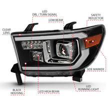 Load image into Gallery viewer, ANZO 2007-2014 Toyota Tundra Projector Light Bar H.L Black Amber(Led High Beam) (Halogen Version)

