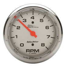 Load image into Gallery viewer, Autometer Pro-Cycle Gauge Tach 3 3/4in 8K Rpm 2&amp;4 Cylinder Silver
